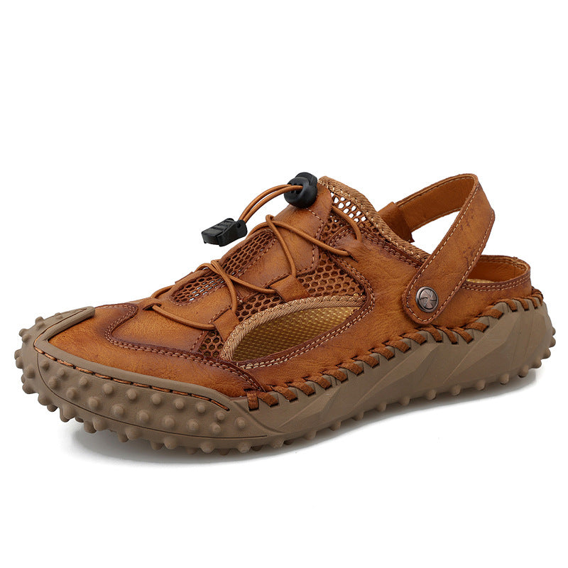 Herren Atmungsaktive Outdoor-Sandalen mit rutschfester Sohle und elastischem Verschlusssystem