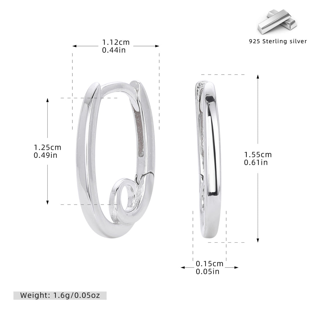 Damen Ohrhänger im modernen Schwungdesign aus 925 Sterling Silber Shop Nory