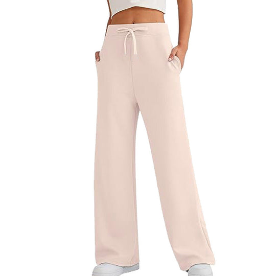 Damen weite Sporthose mit elastischem Bund und praktischen Taschen