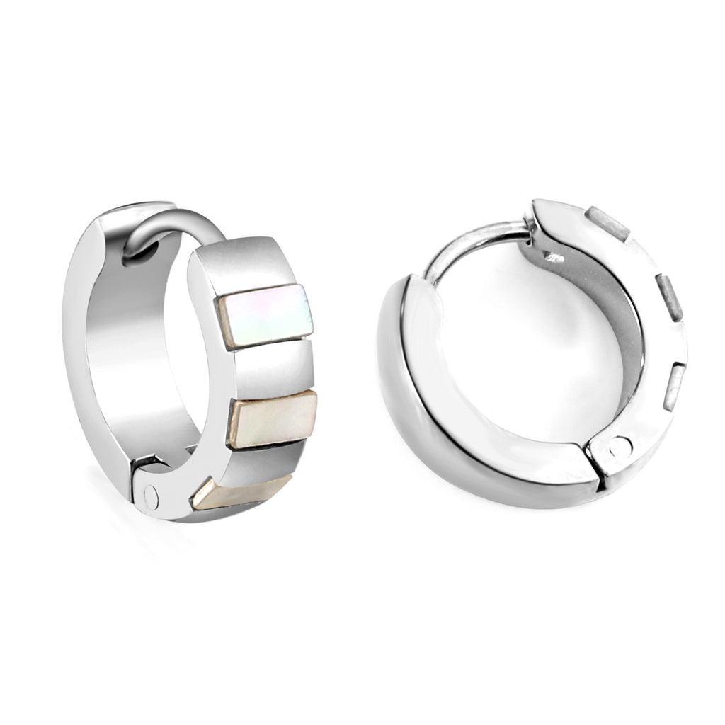 Damen Elegant gestaltete Ohrstecker mit Perlmutt-Akzenten Shop Nory