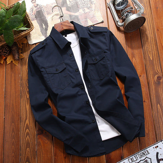 Herren Field-Overshirt aus Baumwollmix mit Brustklappen und Schulterpatten Shop Nory