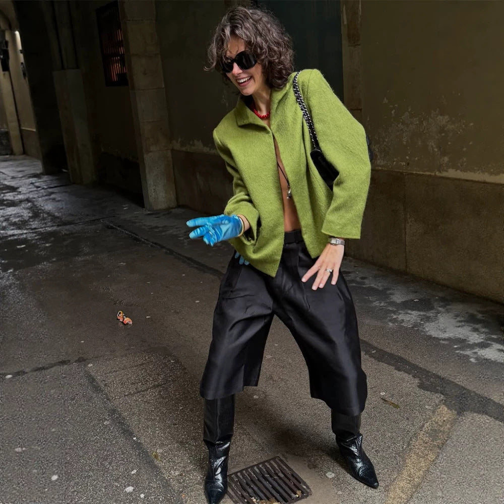 Damen Kurzblazer aus strukturiertem Bouclé mit kastiger Silhouette Shop Nory