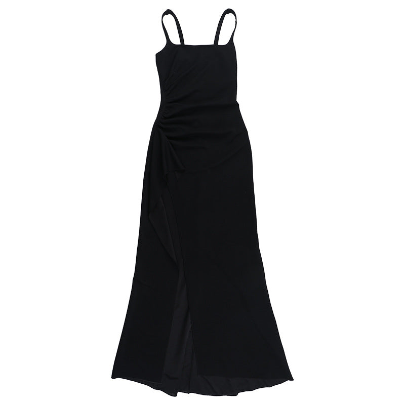 Damen elegante Maxi-Abendrobe mit seitlichem Schlitz und taillierter Silhouette