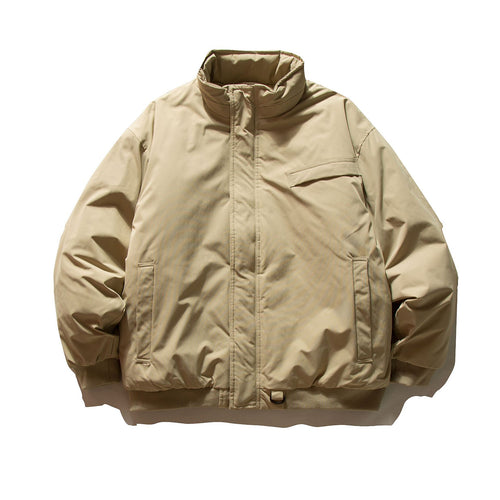 Herren Minimalistische Thermo‑Bomberjacke mit verdeckter Frontblende, hohem Stehkragen und Utility‑D‑Ring Shop Nory