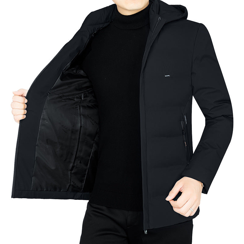 Herren Gepolsterter Reiseparka mit Kapuze und winddichter Performance-Hülle Shop Nory