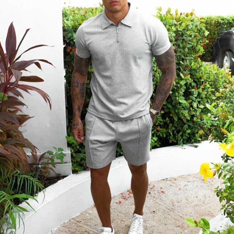 Herren Poloshirt und Shorts Set