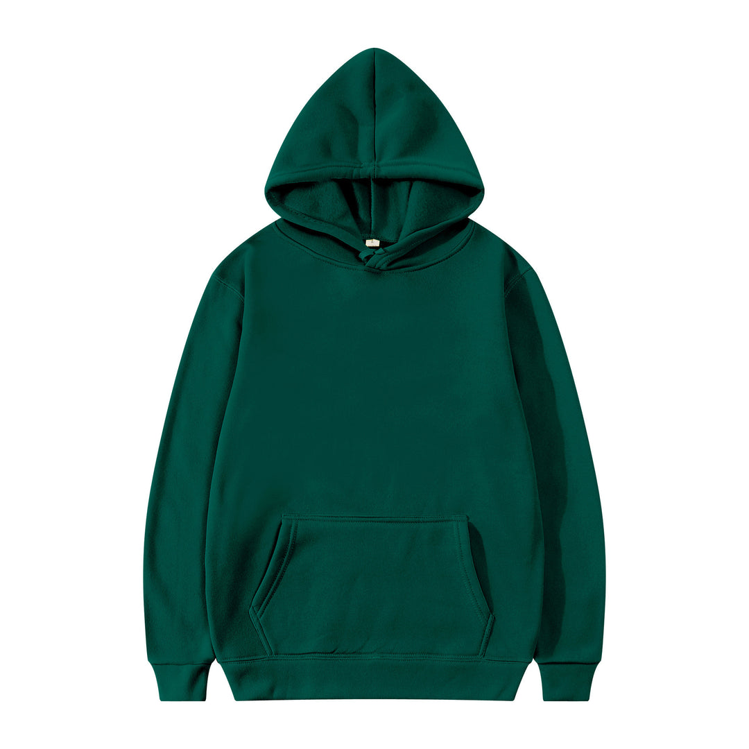 Unisex schlichter Kapuzenpullover mit Kängurutasche, gerippten Bündchen und relaxed Fit Shop Nory