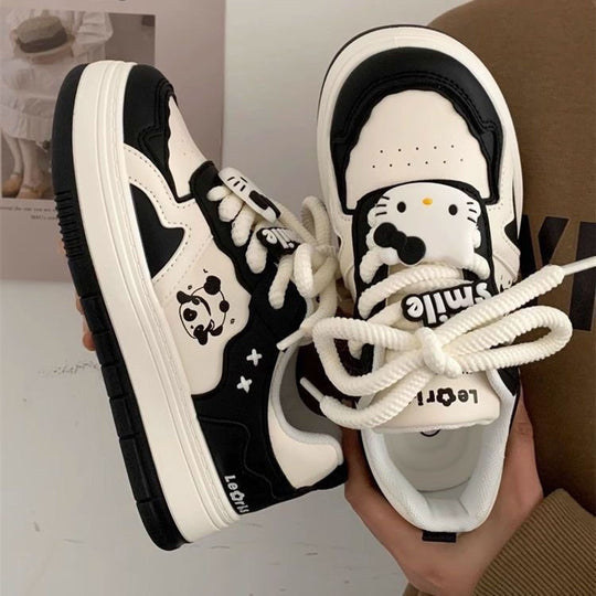 Damen Chunky-Sneaker mit Panda-Motiv, gepolstertem Innenfutter und robuster Profilsohle Shop Nory