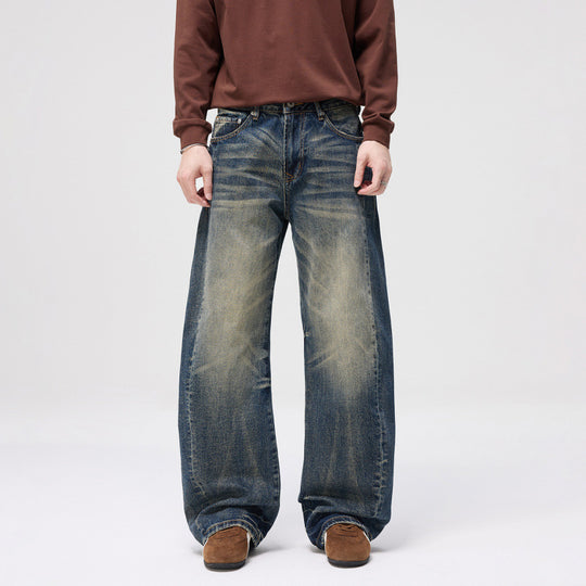 Damen High-Waist Ballon-Jeans mit Used-Waschung und weitem Statement-Bein Shop Nory