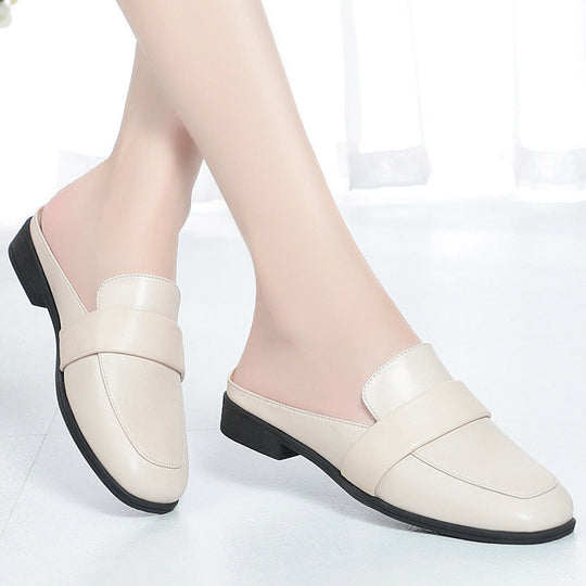 Damen Komfortable Slipper aus hochwertigem Leder mit schickem Riemen Shopnory
