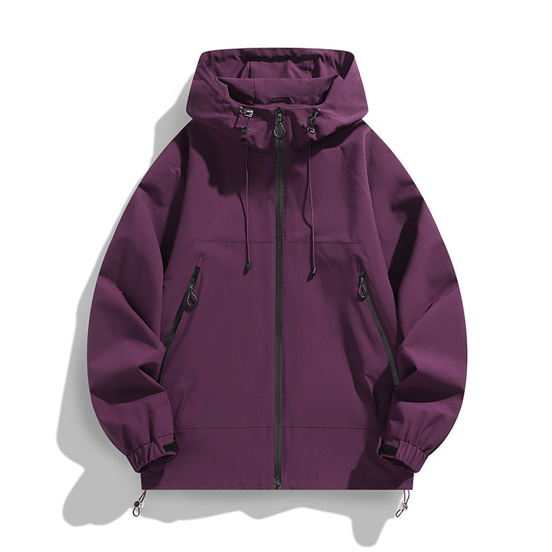 Herren Technische Wind- und Wasserabweisende Kapuzenjacke mit verstellbarem Saum Shop Nory