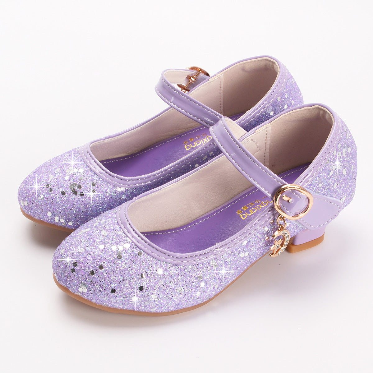Mädchen Glitzernde Mary Jane Schuhe mit dekorativer Schnalle