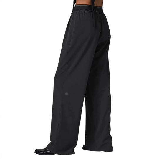 Damen Elegante Hochtaillierte Palazzo-Hosen