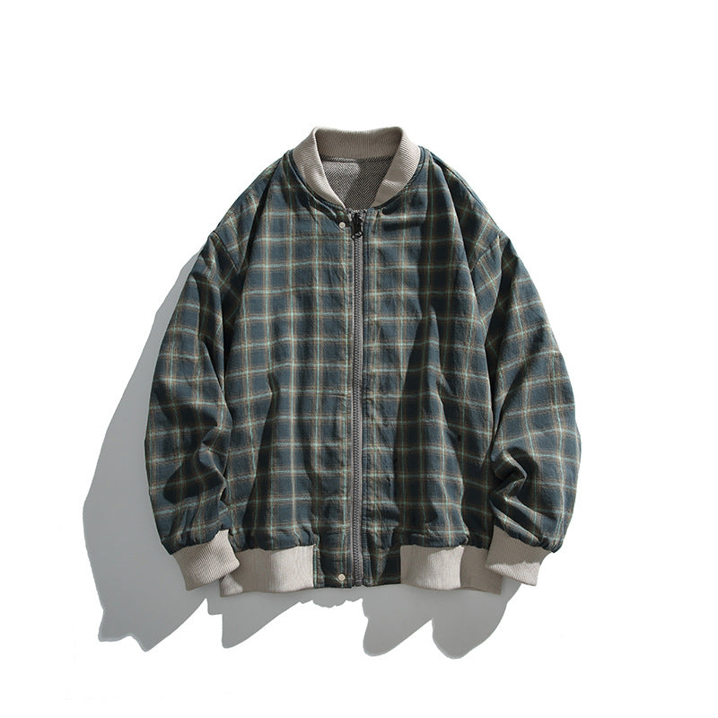 Unisex Boxy-Bomberjacke im Fischgrät-Look mit Rippbündchen, Pattentaschen und verdeckter Druckknopfblende Shop Nory