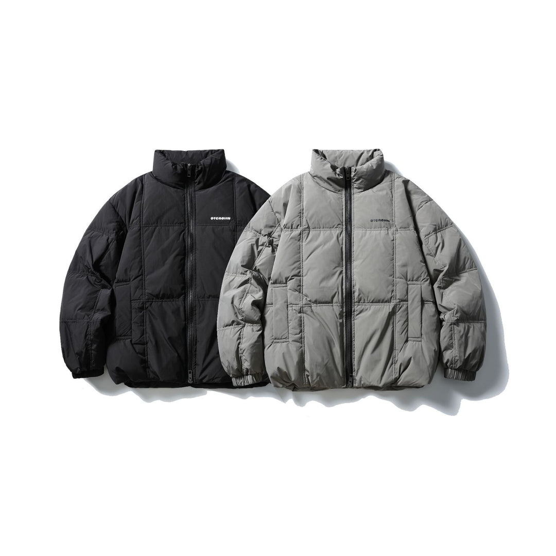 Herren Boxy-Steppjacke mit hohem Standkragen, Karo-Steppung und elastischem Saum Shop Nory
