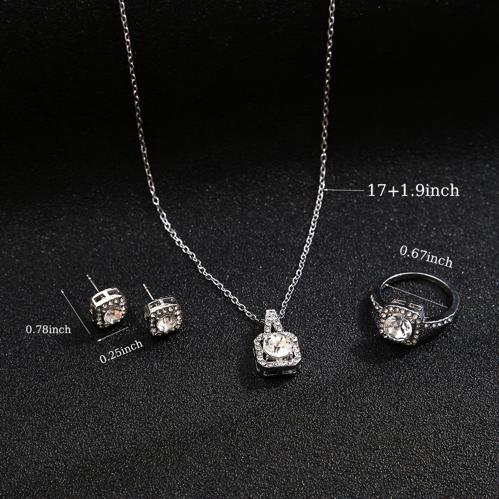 Damen Schmuckset mit funkelnden Kristallen und eleganten Designs Shop Nory