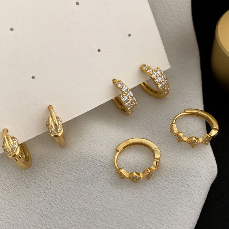 Damen Ohrringe mit funkelndem Zirkonia-Design Shop Nory