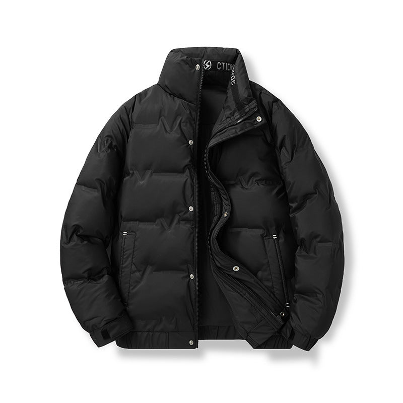 Herren kurze wattierte Steppjacke mit hohem Stehkragen und Thermoisolierung Shop Nory