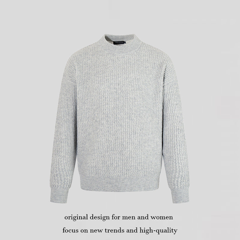 Herren Feinstrick-Pullover mit Strukturstrick und schmalem Stehkragen Shop Nory