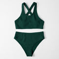 Damen Sportliches Bikini-Set mit hoch geschnittenem Slip und modischem Rückenträger Shopnory
