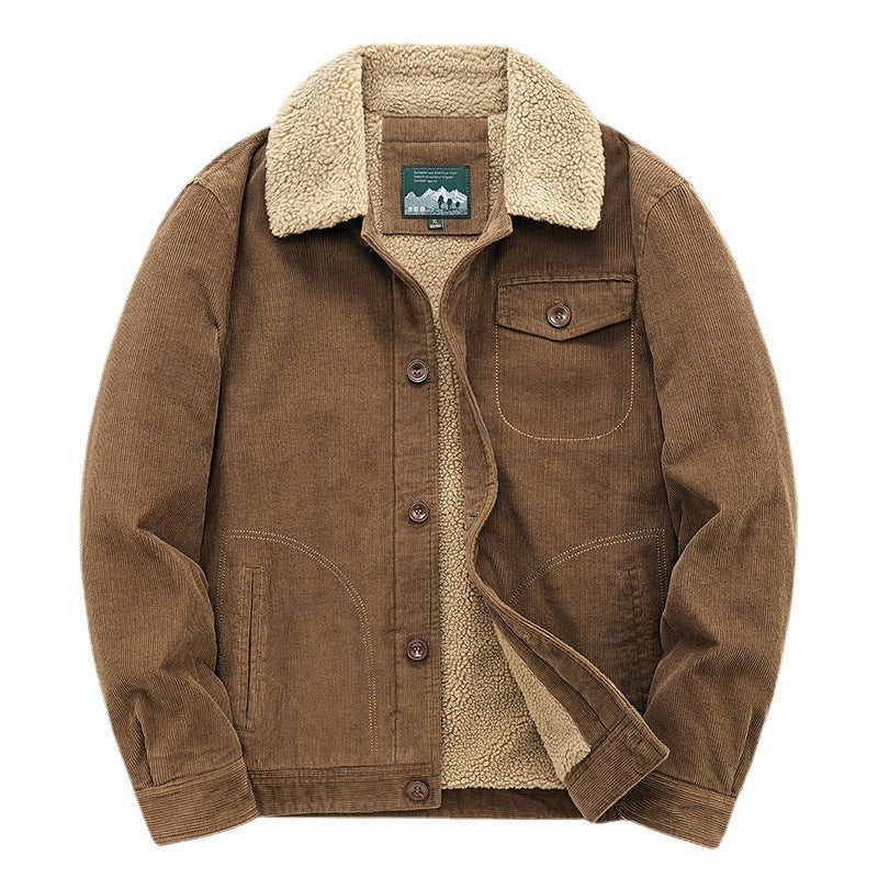 Herren Lässige Cordjacke mit Teddyfutter Shop Nory 1787797411