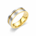 Herren Ring mit elegantem, zweifarbigen Design und feiner Oberflächenstruktur Shop Nory