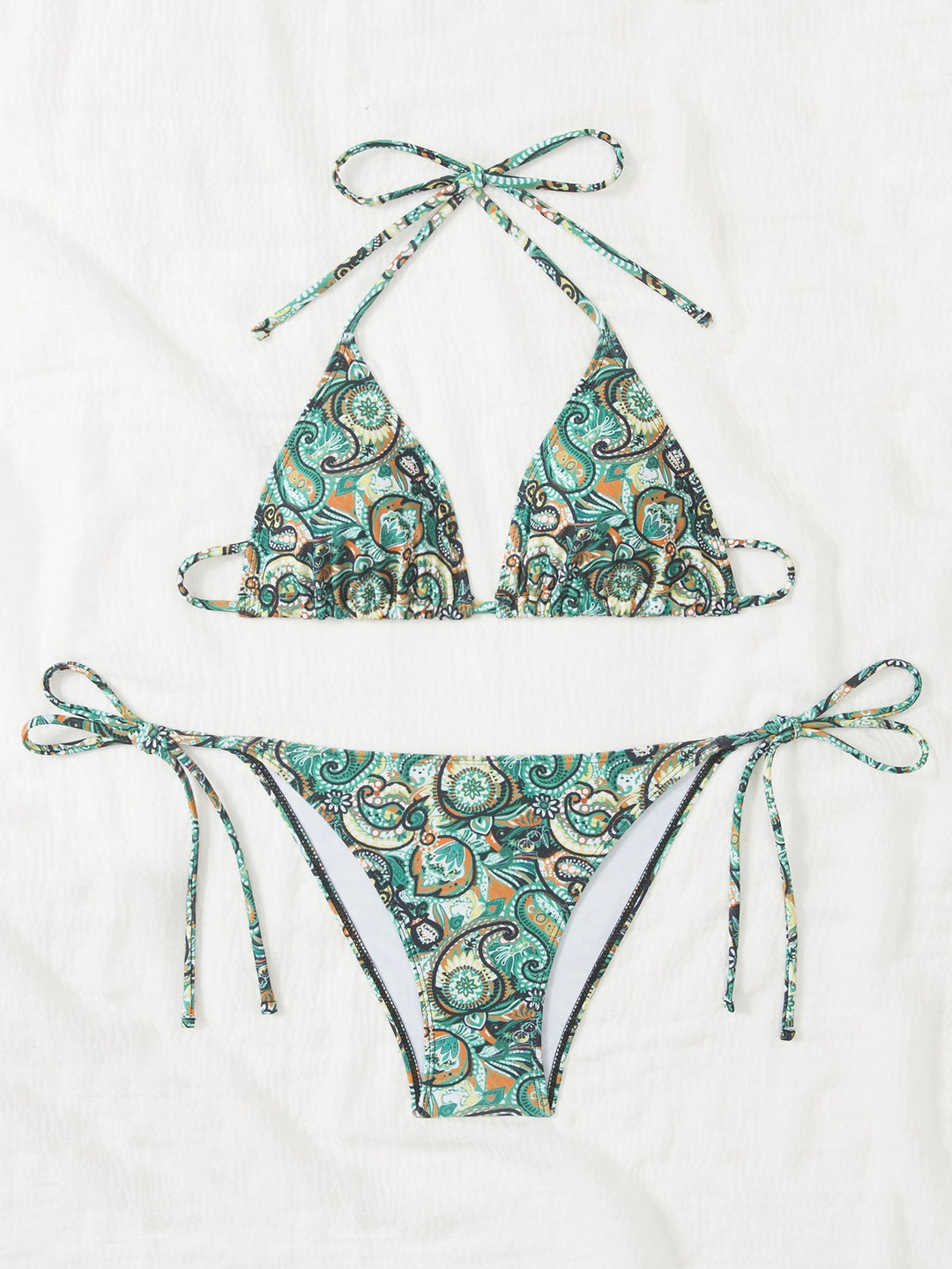 Damen Bikini-Set mit verspieltem BindShopnoryand und buntem Muster