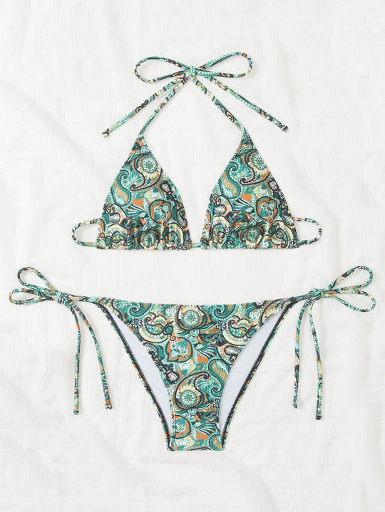 Damen Bikini-Set mit verspieltem BindShopnoryand und buntem Muster