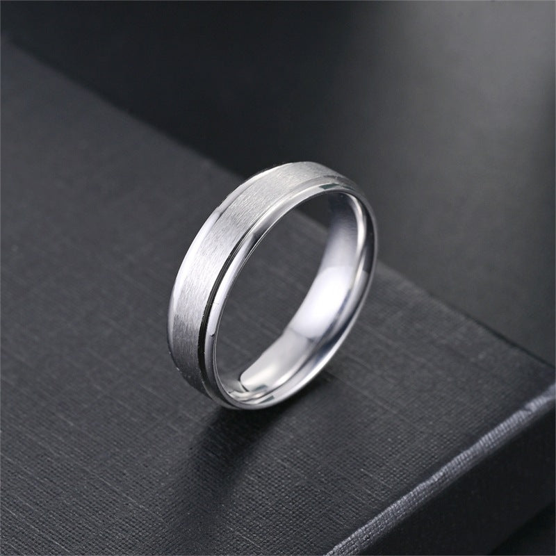 Damen Klassischer Goldring mit mattem Finish Shop Nory
