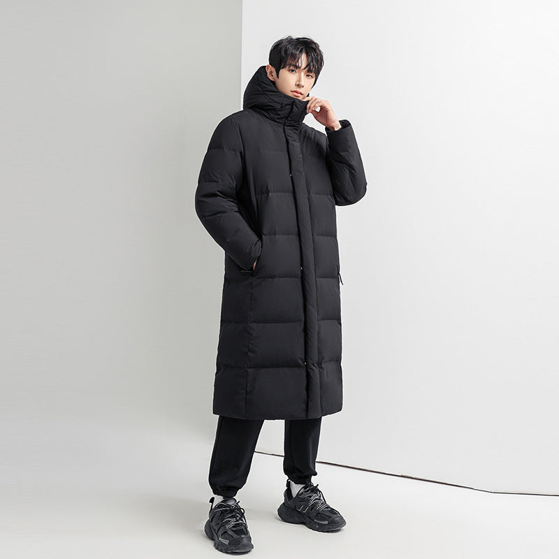 Herren Lange Steppjacke mit Kapuze Shop Nory 1787978142