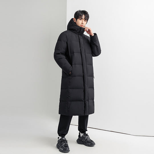 Herren Lange Steppjacke mit Kapuze Shop Nory 1787978142