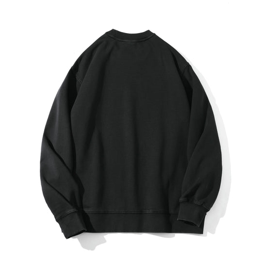 Unisex Locker geschnittener Baumwoll‑Fleece Pullover mit Script‑Logo Shop Nory