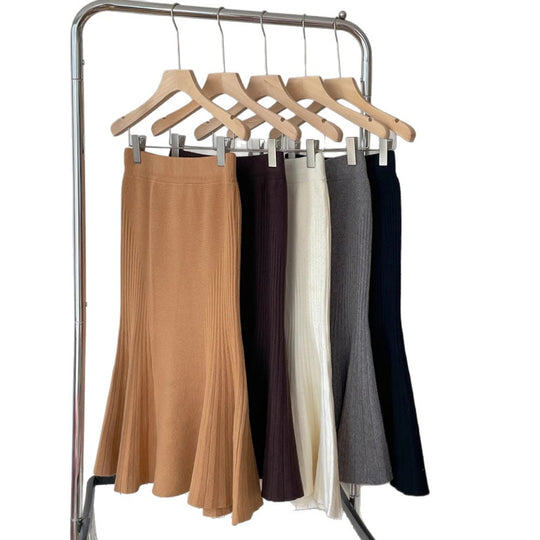 Damen Eleganter Plissee-Midirock Shop Nory