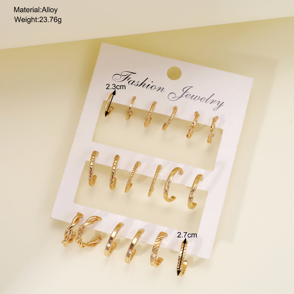 Damen Ohrringe Set mit modernen Kugel- und Knoten-Designs Shop Nory