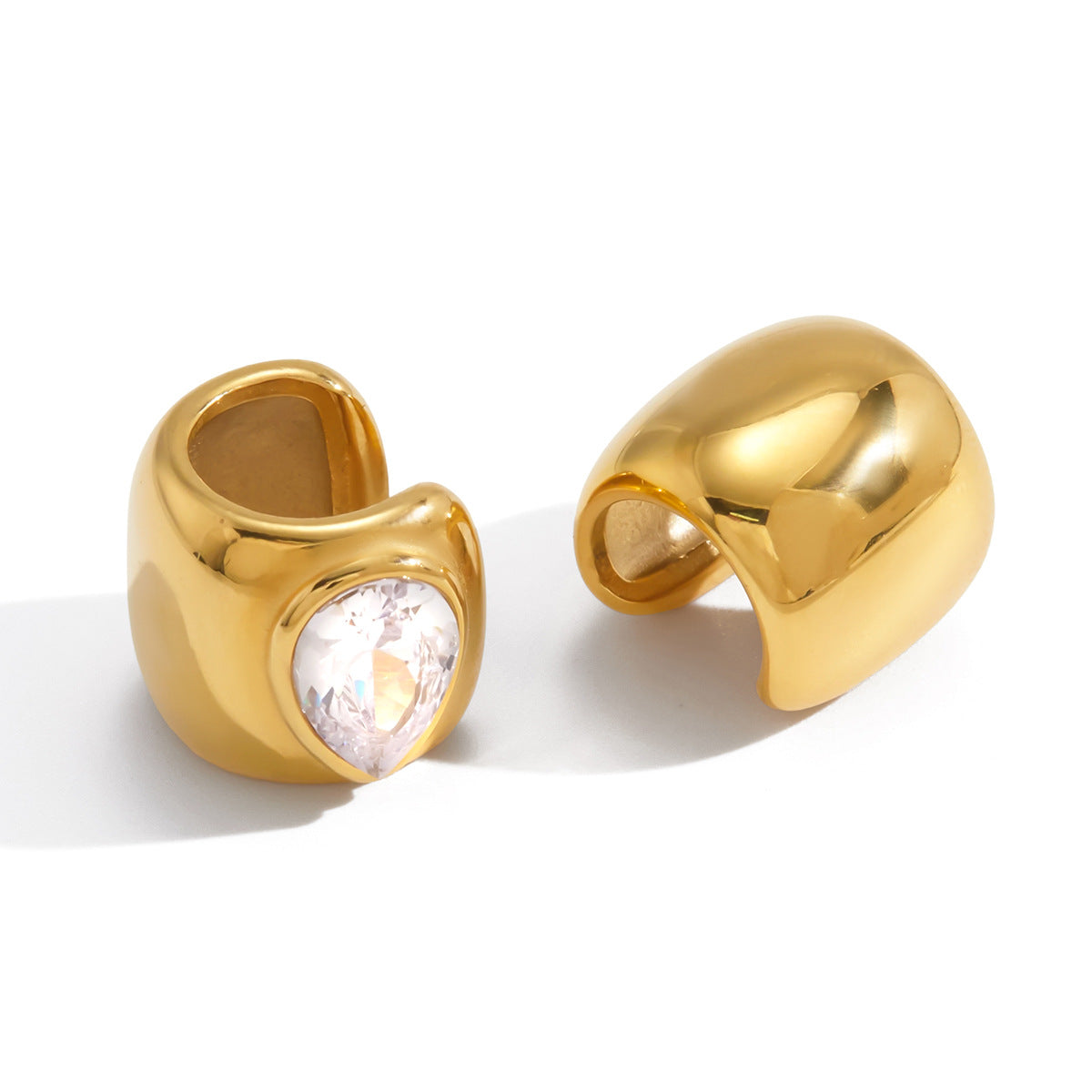 Damen modischer Ring mit prachtvollem Kristallakzent und komfortablem Design Shop Nory