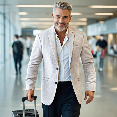 Herren eleganter, strukturierter Blazer mit modernem Schnitt