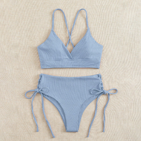 Damen Bikini-Set mit raffiniertem Schnürdetail Shopnory