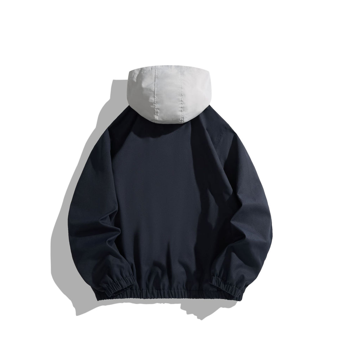Unisex Leichter Anorak mit Kontrastkapuze und halbem Reißverschluss Shop Nory