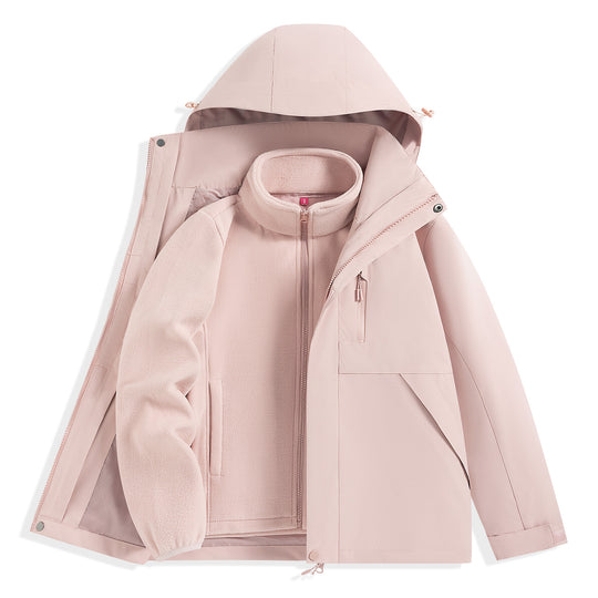 Herren zweilagiger Outdoorparka mit herausnehmbarer Fleece-Innenjacke und Kapuze Shop Nory