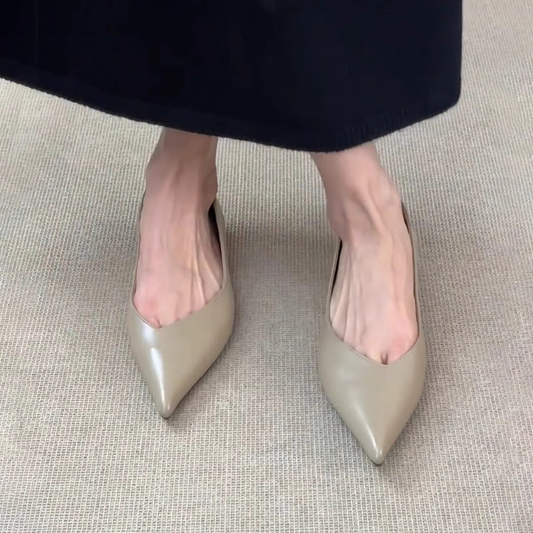 Damen spitze Ballerinas mit raffinierter Ausschnittform und komfortablem InnenlShopnoryen