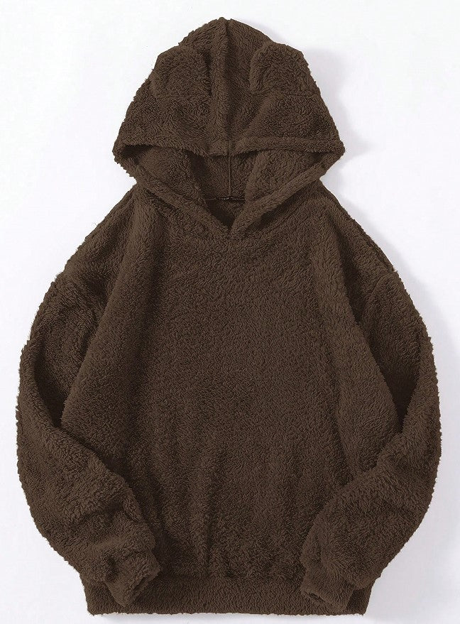Damen nan kuscheliger Teddy-Hoodie mit Ohren, elastischem Bund und extra weichem Plüsch Shop Nory