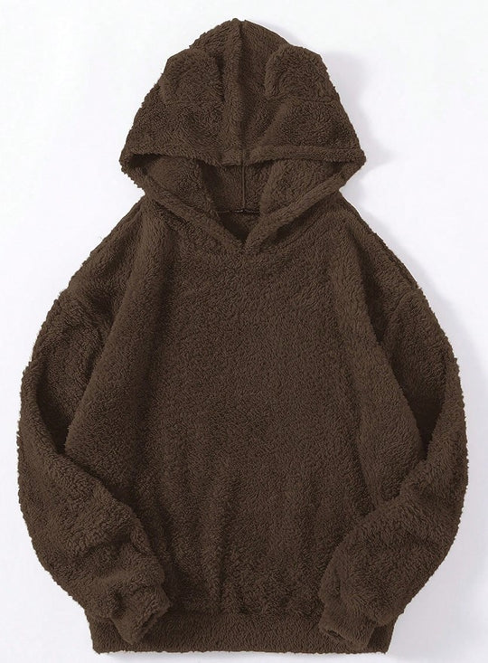 Damen nan kuscheliger Teddy-Hoodie mit Ohren, elastischem Bund und extra weichem Plüsch Shop Nory