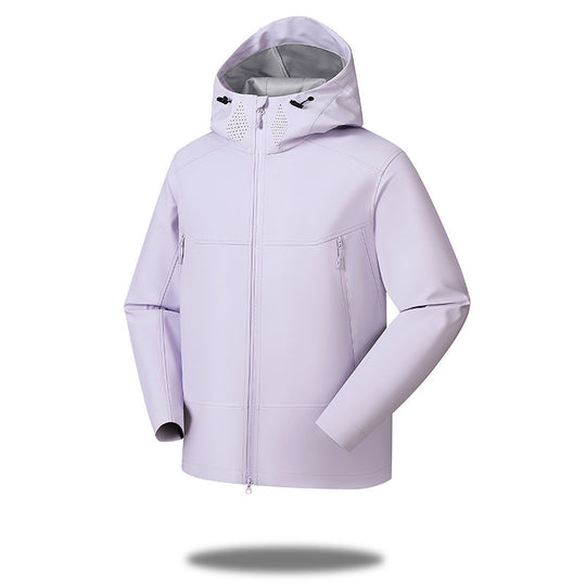 Damen Wasserdichte Softshell-Outdoorjacke mit minimalistischer Silhouette und Belüftungsperforation am Kragen Shop Nory