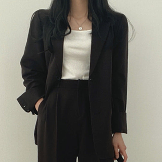 Damen elegantes Blazer-Set mit weitem Schnitt