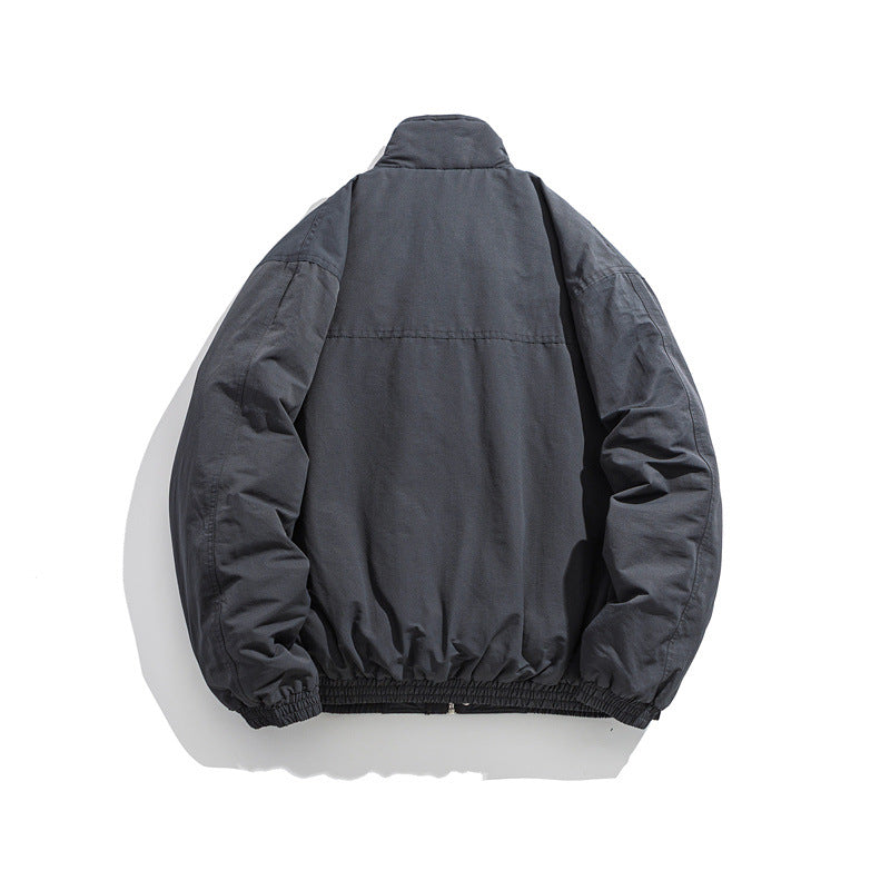 Herren Boxy Utility-Bomberjacke mit Stehkragen und aufgesetzten Klappentaschen Shop Nory
