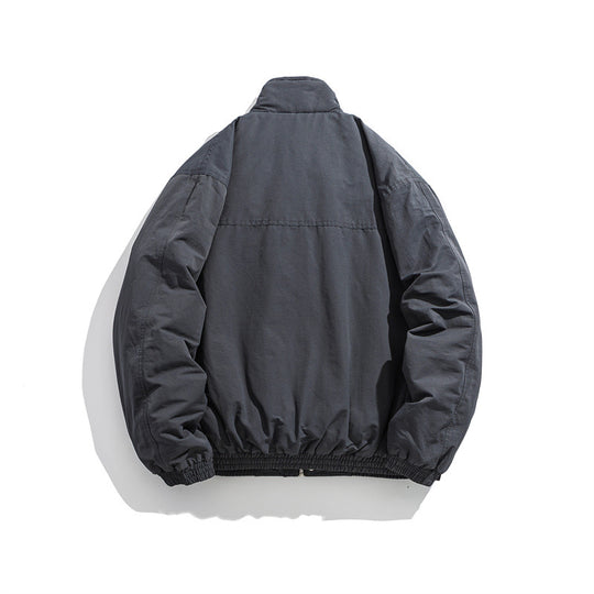 Herren Boxy Utility-Bomberjacke mit Stehkragen und aufgesetzten Klappentaschen Shop Nory