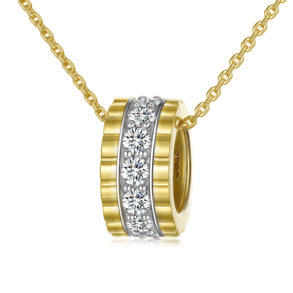 Damen Anhänger-Halskette mit funkelnden Kristallen und hochwertiger Goldverarbeitung Shop Nory