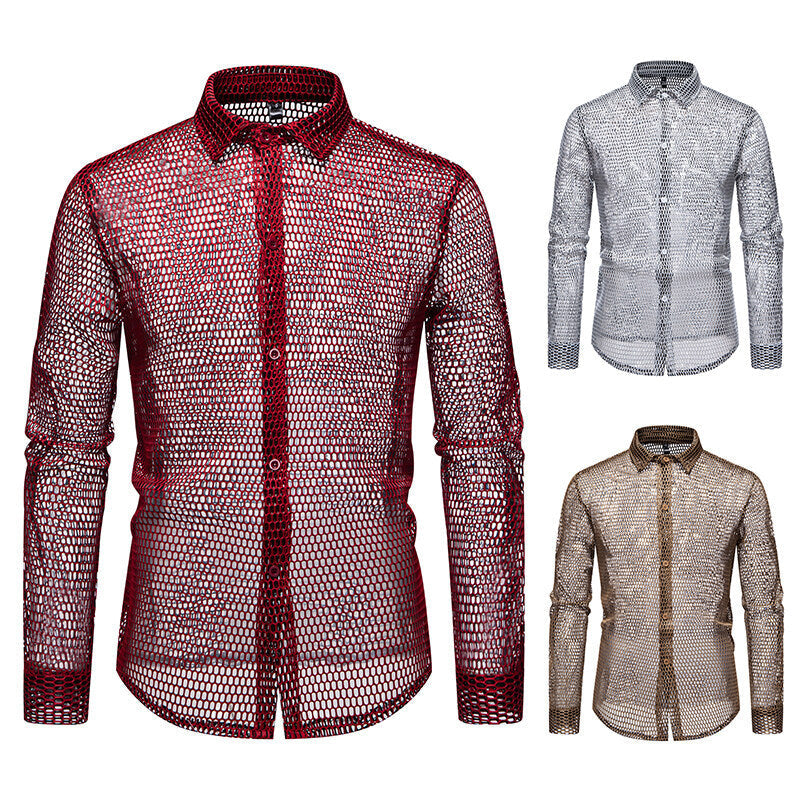 Herren Mesh-Hemd aus hochwertigem Material mit innovativem Design