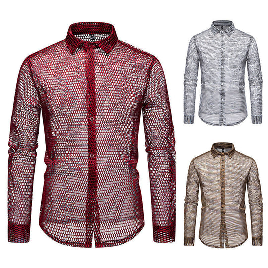 Herren Mesh-Hemd aus hochwertigem Material mit innovativem Design