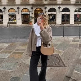 Damen Kurz geschnittene Boxy-Blousonjacke aus Wollmix mit übergroßem Hemdkragen Shop Nory